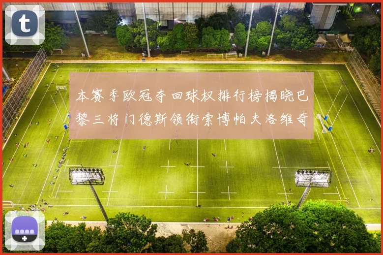 本赛季欧冠夺回球权排行榜揭晓巴黎三将门德斯领衔索博帕夫洛维奇紧随其后